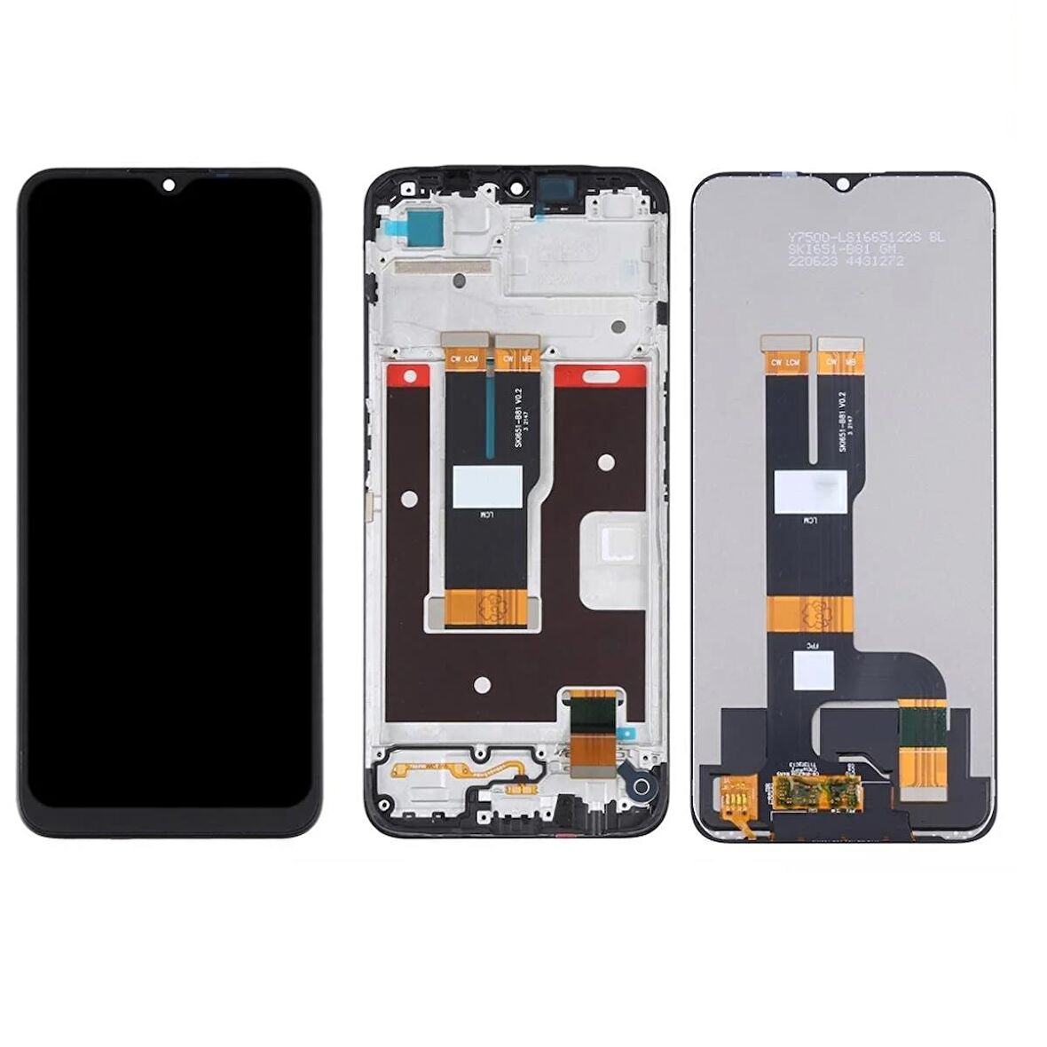 Oppo Realme C33 İle Uyumlu Çıtalı Lcd Ekran Dokunmatik Rmx3624