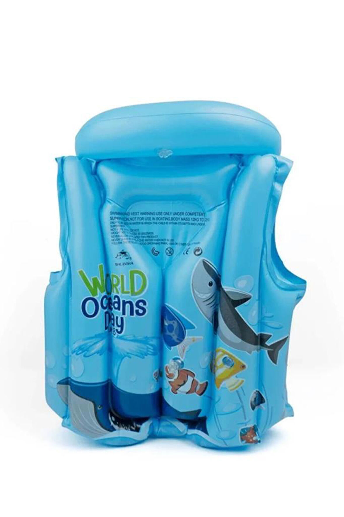 Mavi Hayvan Desenli 3-7 Yaş Çocuklar Için Şişme Havuz Ve Deniz Can Yeleği, Yüzme Öğrenme Life West
