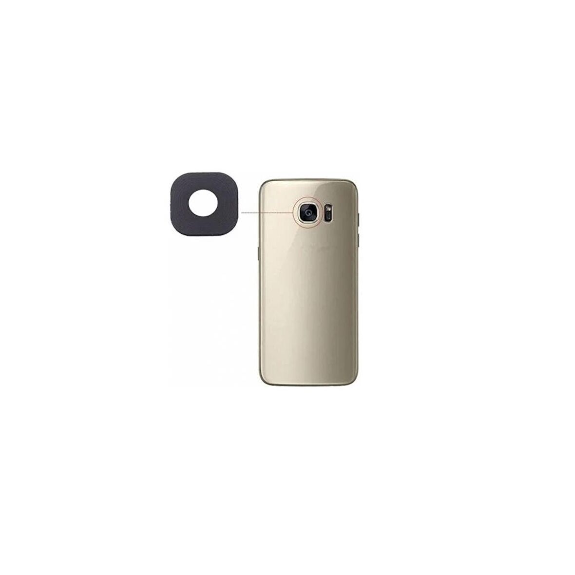 Samsung Galaxy S7 G930F İle Uyumlu Kamera Camı Tekli