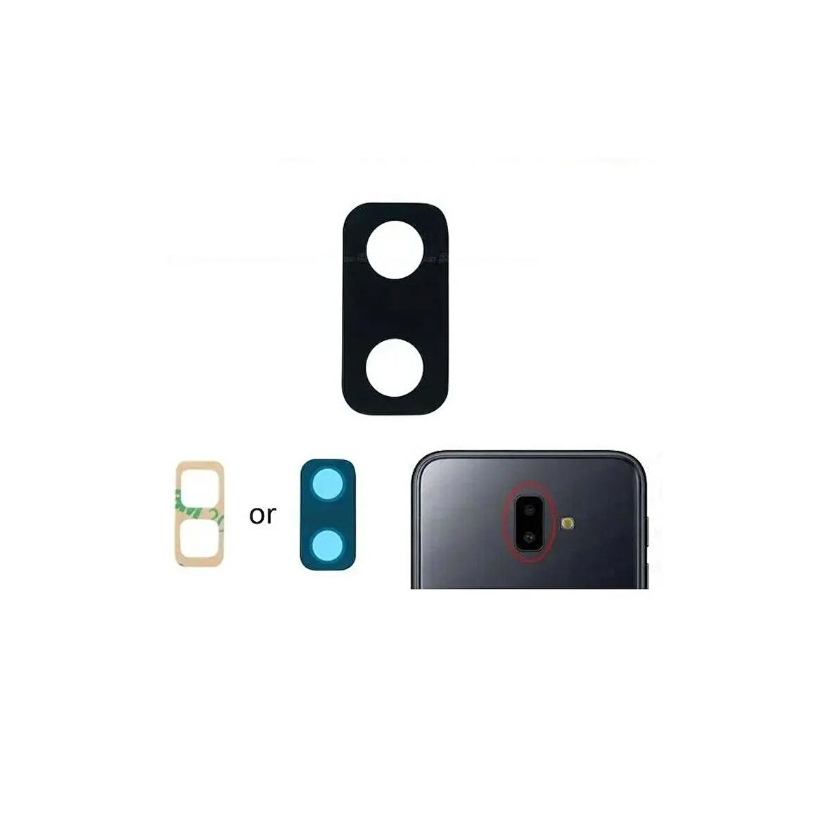 Samsung Galaxy J6 Plus J610F İle Uyumlu Kamera Camı
