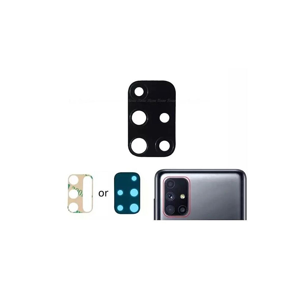 Samsung Galaxy A51 A515F İle Uyumlu Kamera Camı