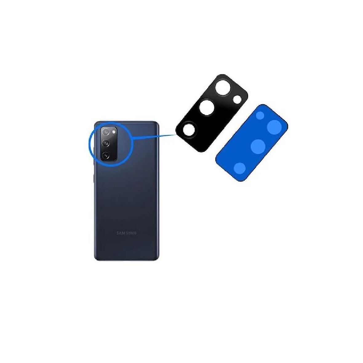 Samsung Galaxy S20Fe G780F İle Uyumlu Kamera Camı Tekli Set