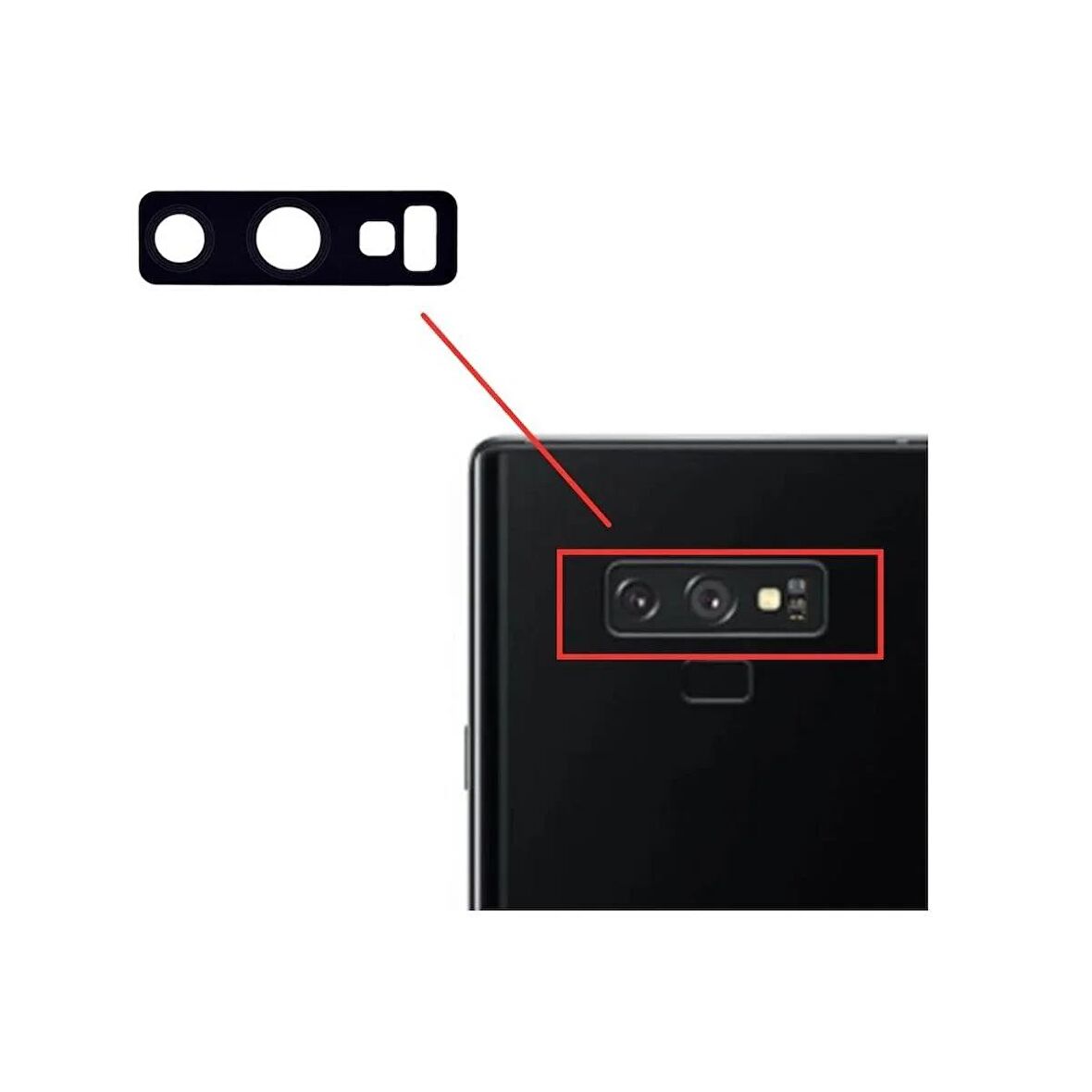 Samsung Galaxy Note 9 N960 İle Uyumlu Kamera Camı