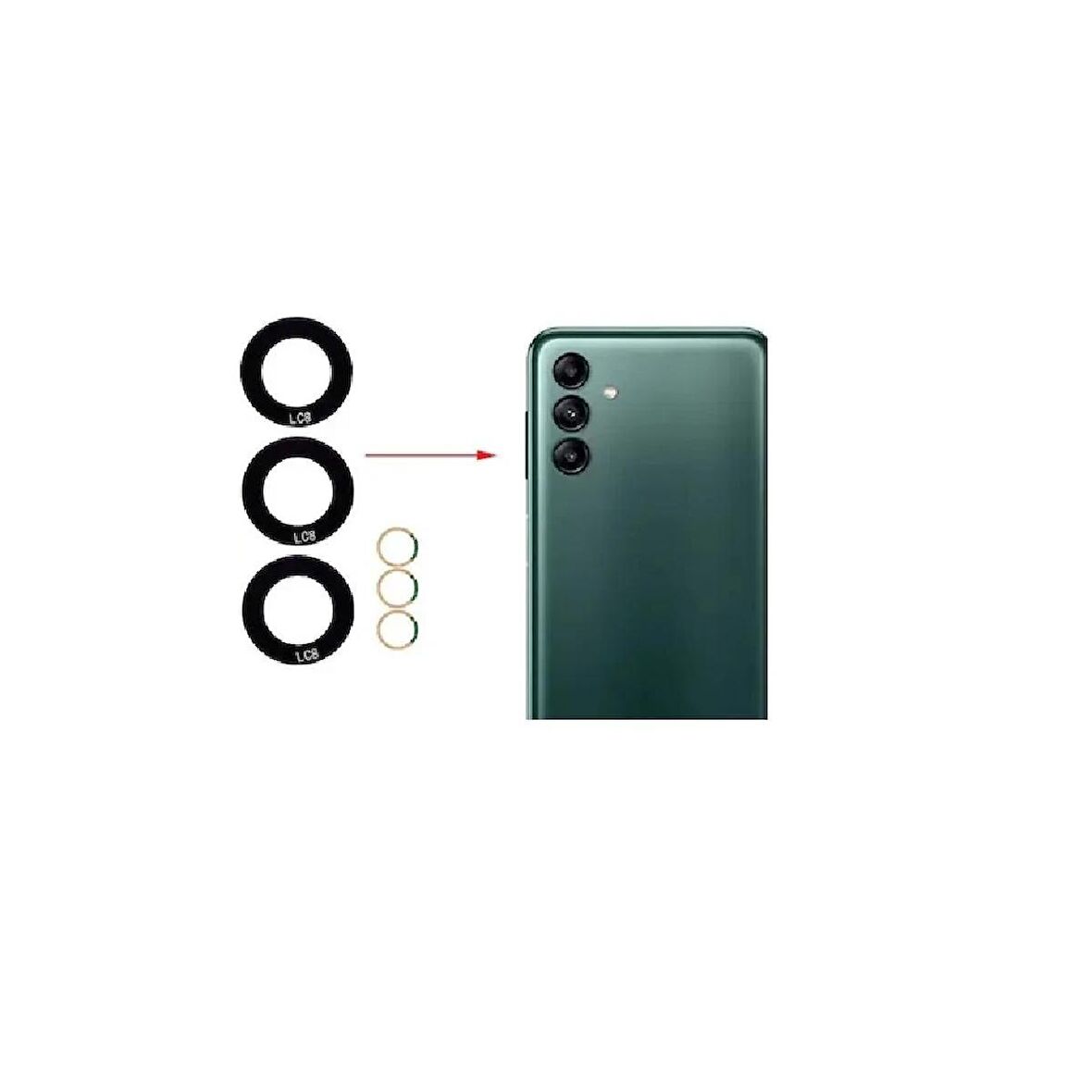 Samsung Galaxy A04 Core İle Uyumlu Kamera Camı Sade