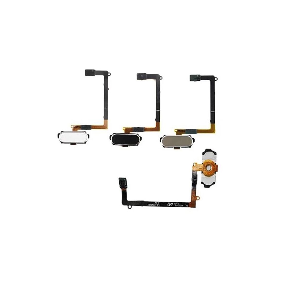 Samsung Galaxy S6 G920F İle Uyumlu Orta Tuş Filmi Beyaz