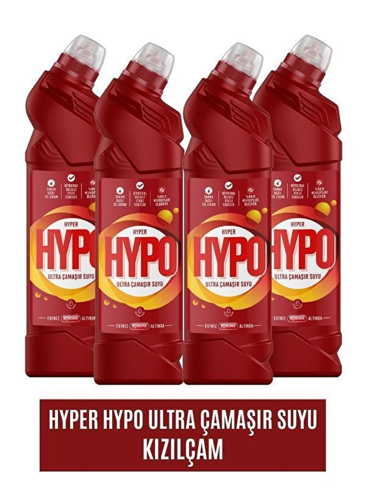 Hyper Hypo Ultra Çam Tazeliği Normal Sıvı Çamaşır Suyu 4 x 750 gr