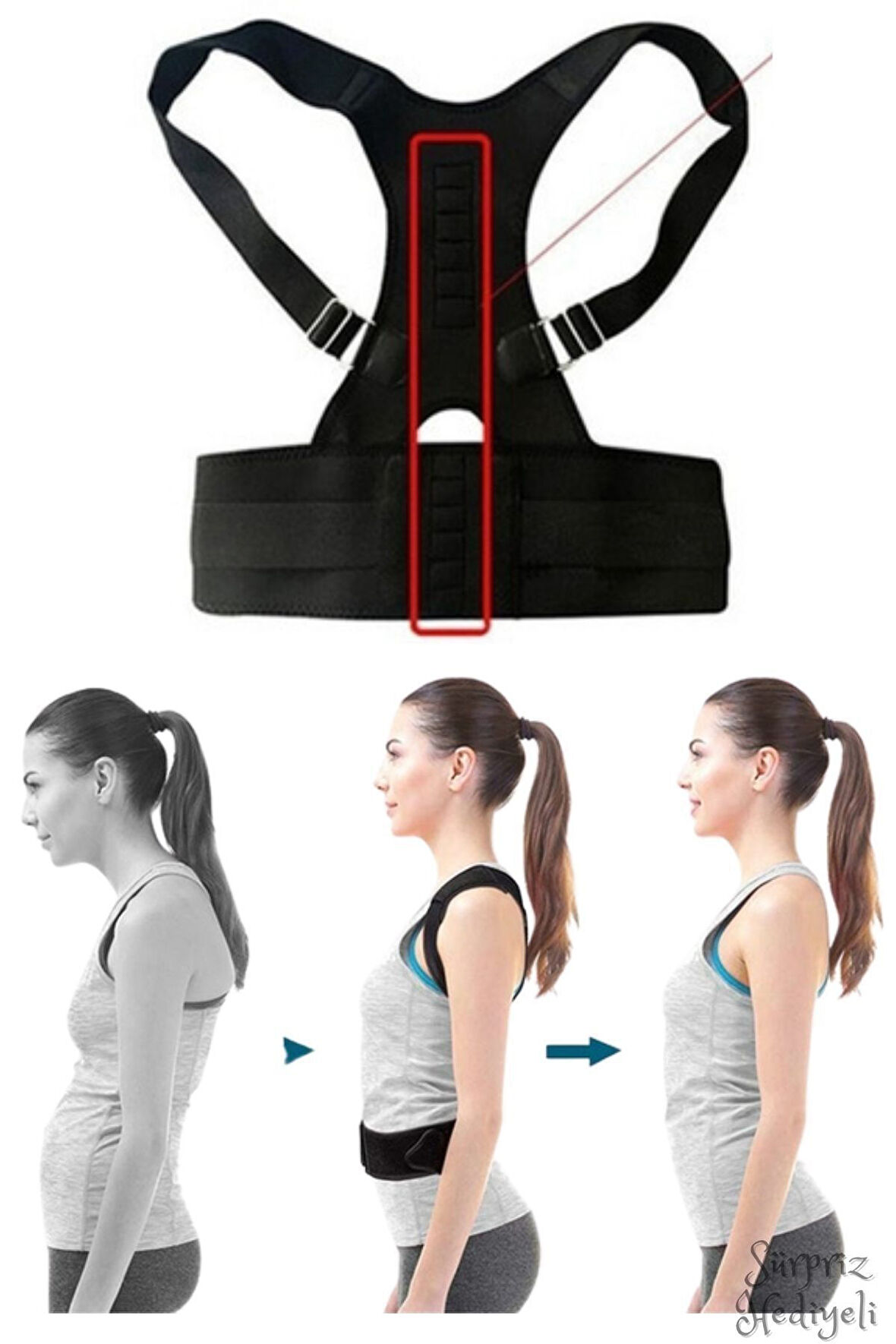 Dik Duruş Korsesi Dik Duruş Korsesi Erkek Kadın Dik Durmak Için Aparatı