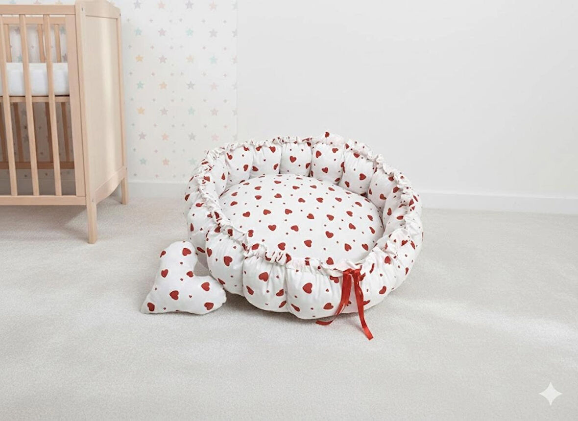 Kalp Desenli Bebek Yatağı , Oyun Minderi