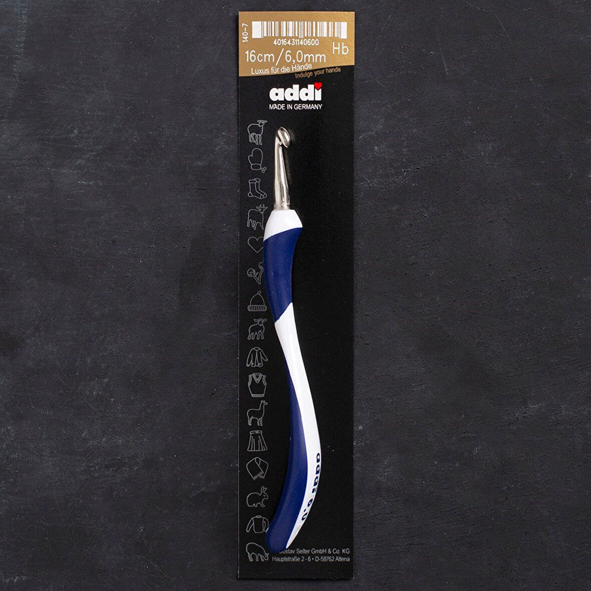 Addi Swing 6Mm 16Cm Lacivert Ergonomik Yün Tığ - 1