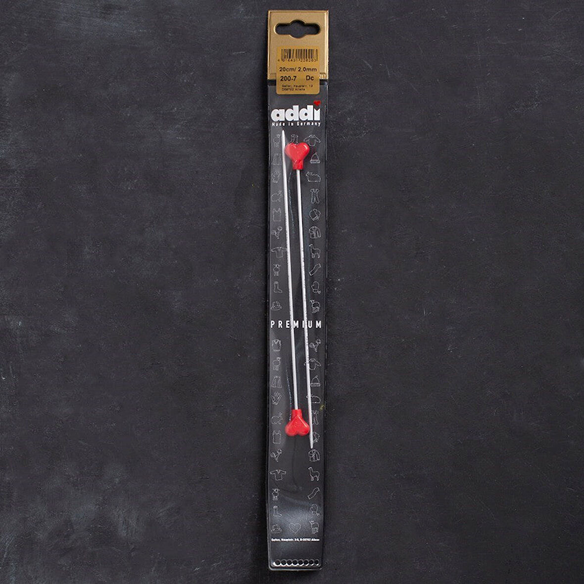 Addi Kalpli 2Mm 20Cm Klasik Alüminyum Örgü Şişi -