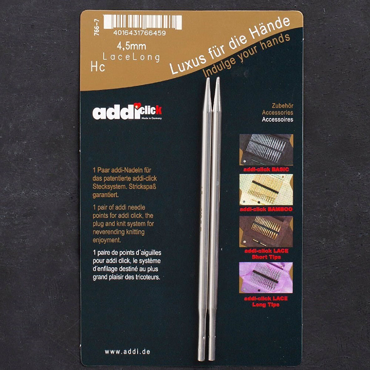 Addi Click Lace 4,5Mm Değiştirilebilir Uzun Uçlu D