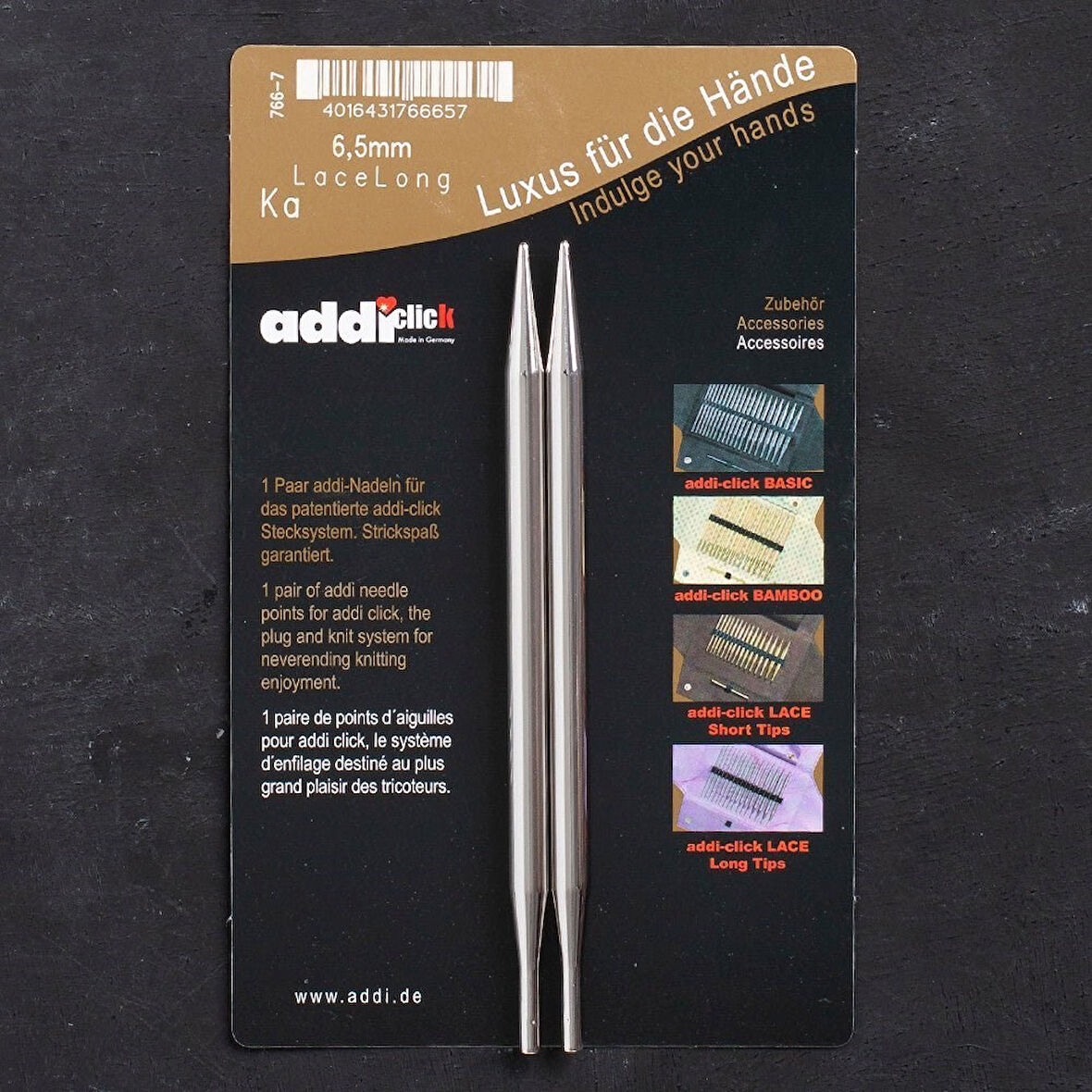 Addi Click 6.5Mm 13Cm Misinalı Dantel Şiş Ucu - 76
