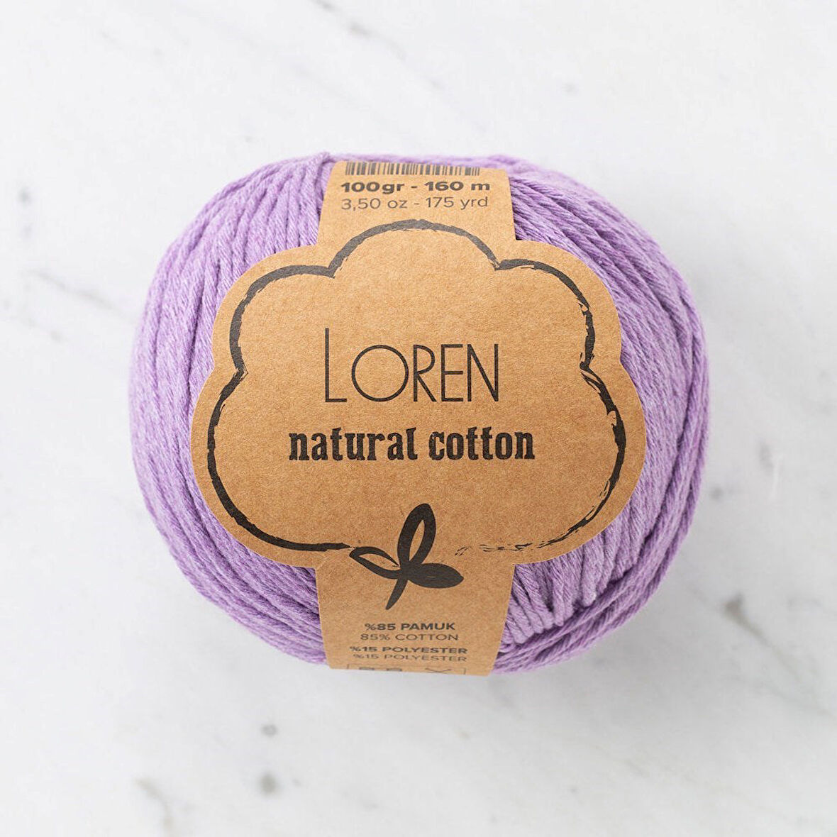 Loren Cotton Lila El Örgü İpi - R020 - 33920