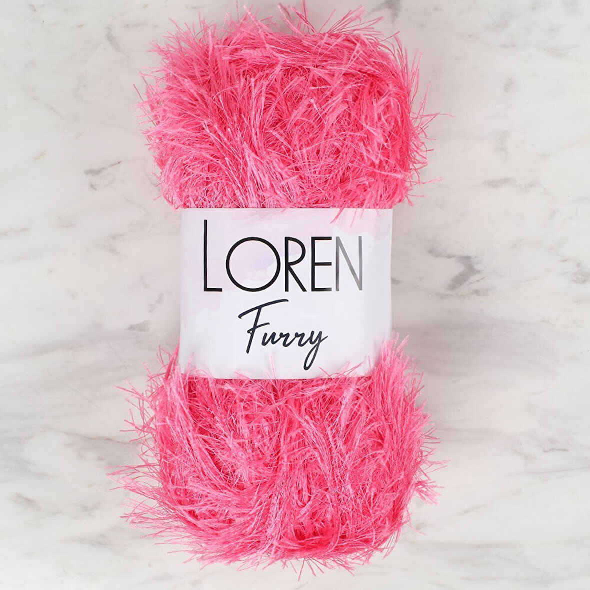 Loren Furry Koyu Pembe El Örgü İpi - Rf016 - 34050