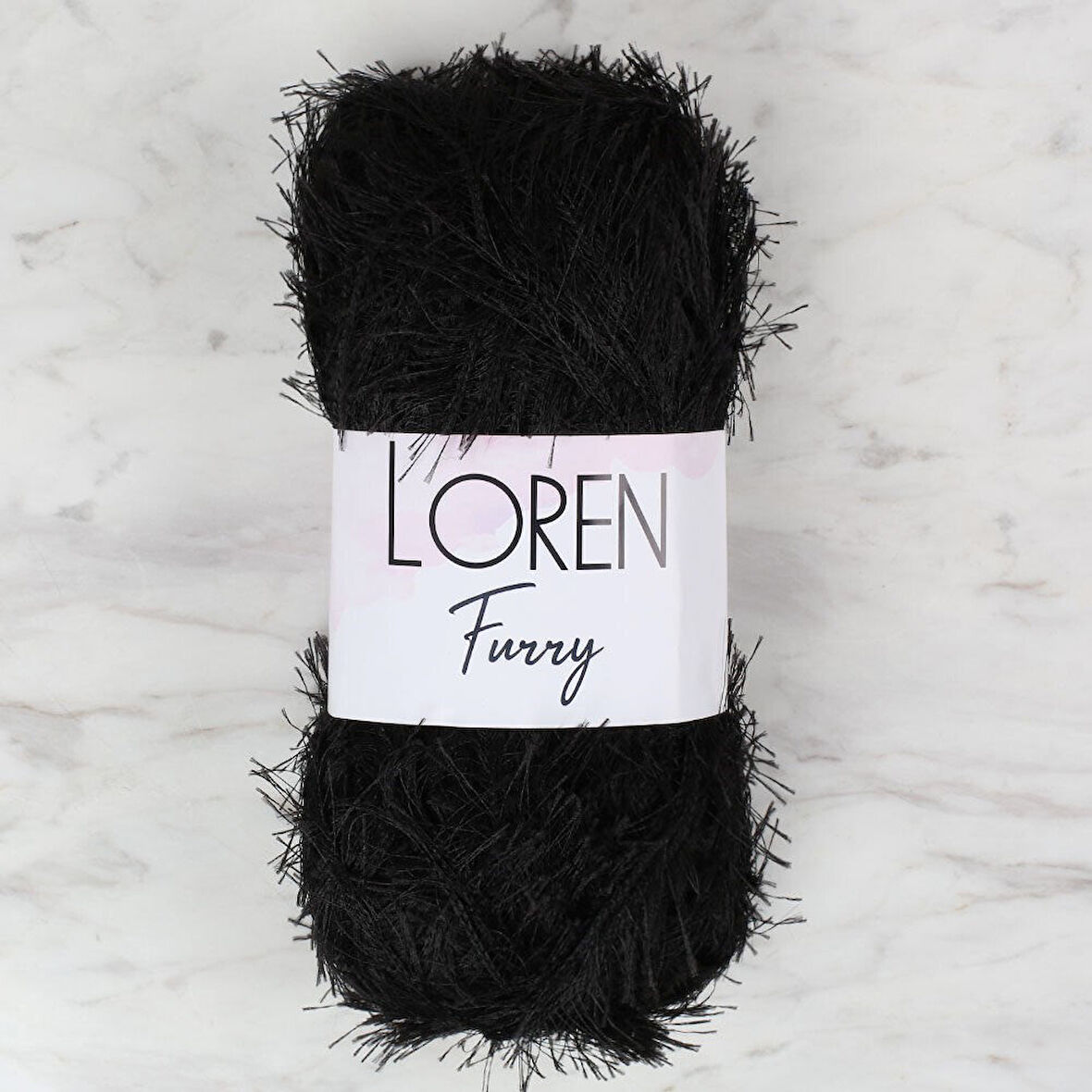 Loren Furry Siyah El Örgü İpi - Rf1001 - 34066