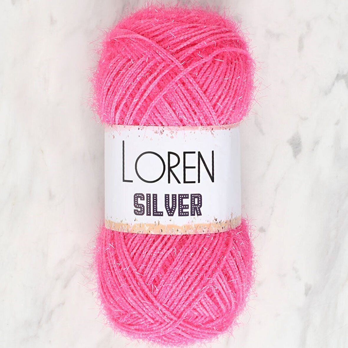 Loren Silver Koyu Pembe El Örgü İpi - Rs0016 - 34076