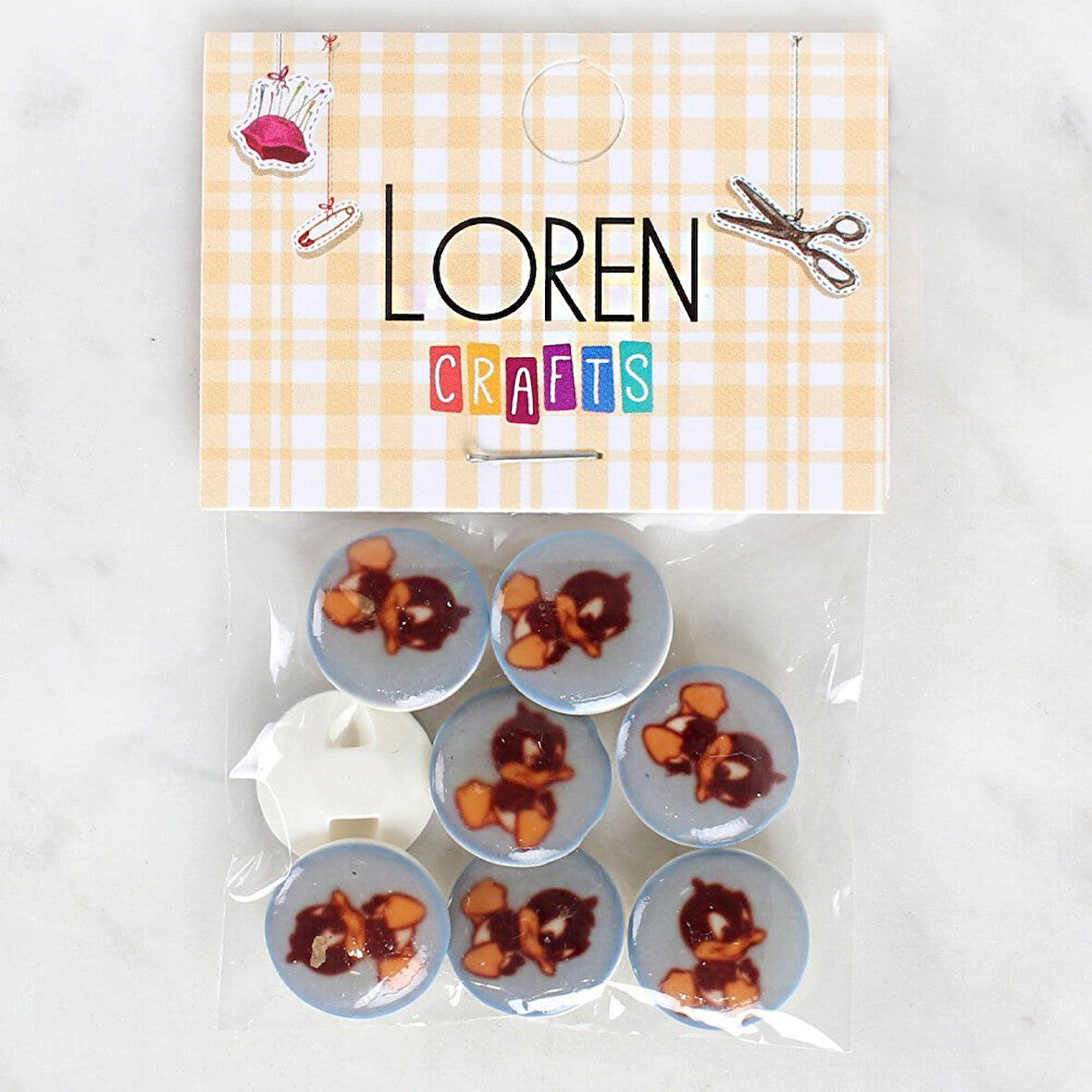 Loren Crafts 8'Li Ördek Düğme - 1211