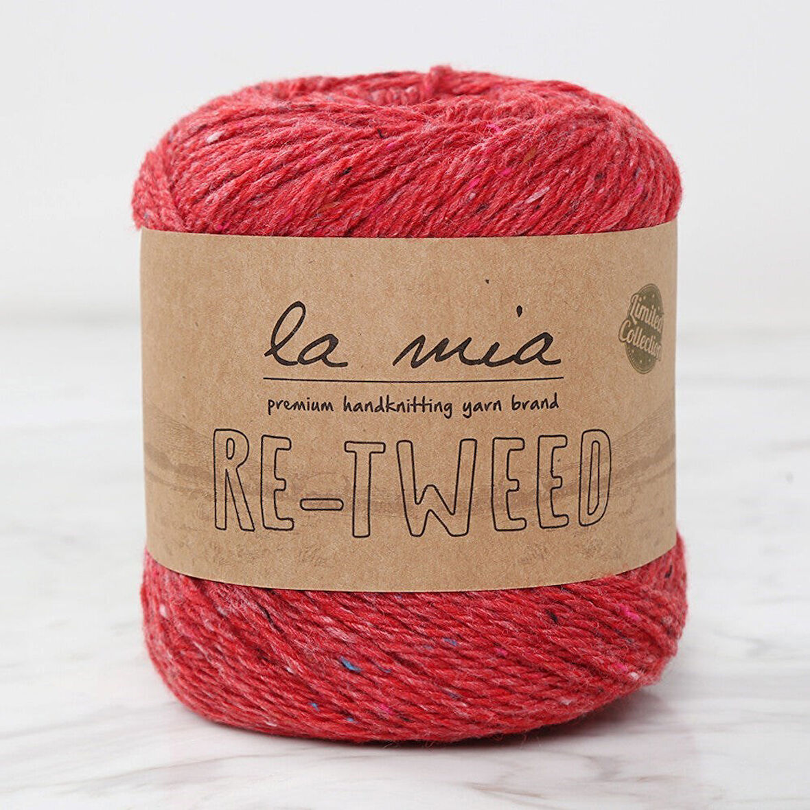 La Mia Re-Tweed Kırmızı Melanj El Örgü İpi - L165