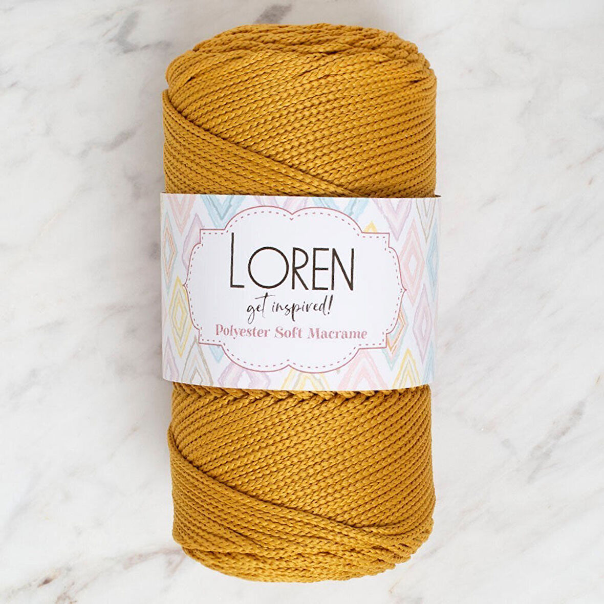 Loren Polyester Macrame Hardal El Örgü İpi - Lm061 - 34449