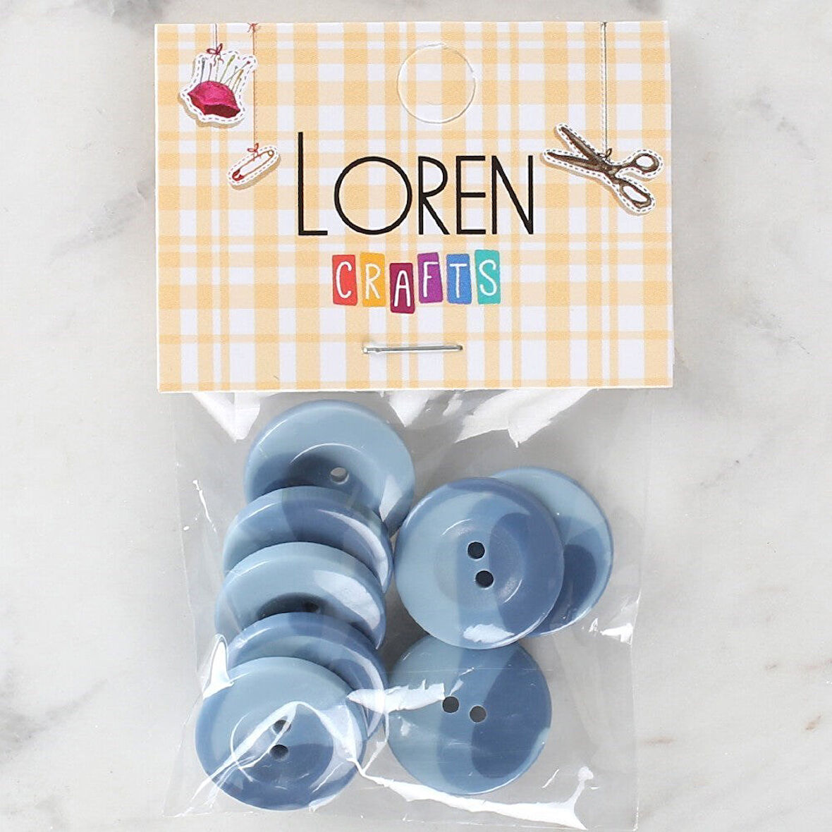 Loren Crafts 8'Li Düğme - 1132