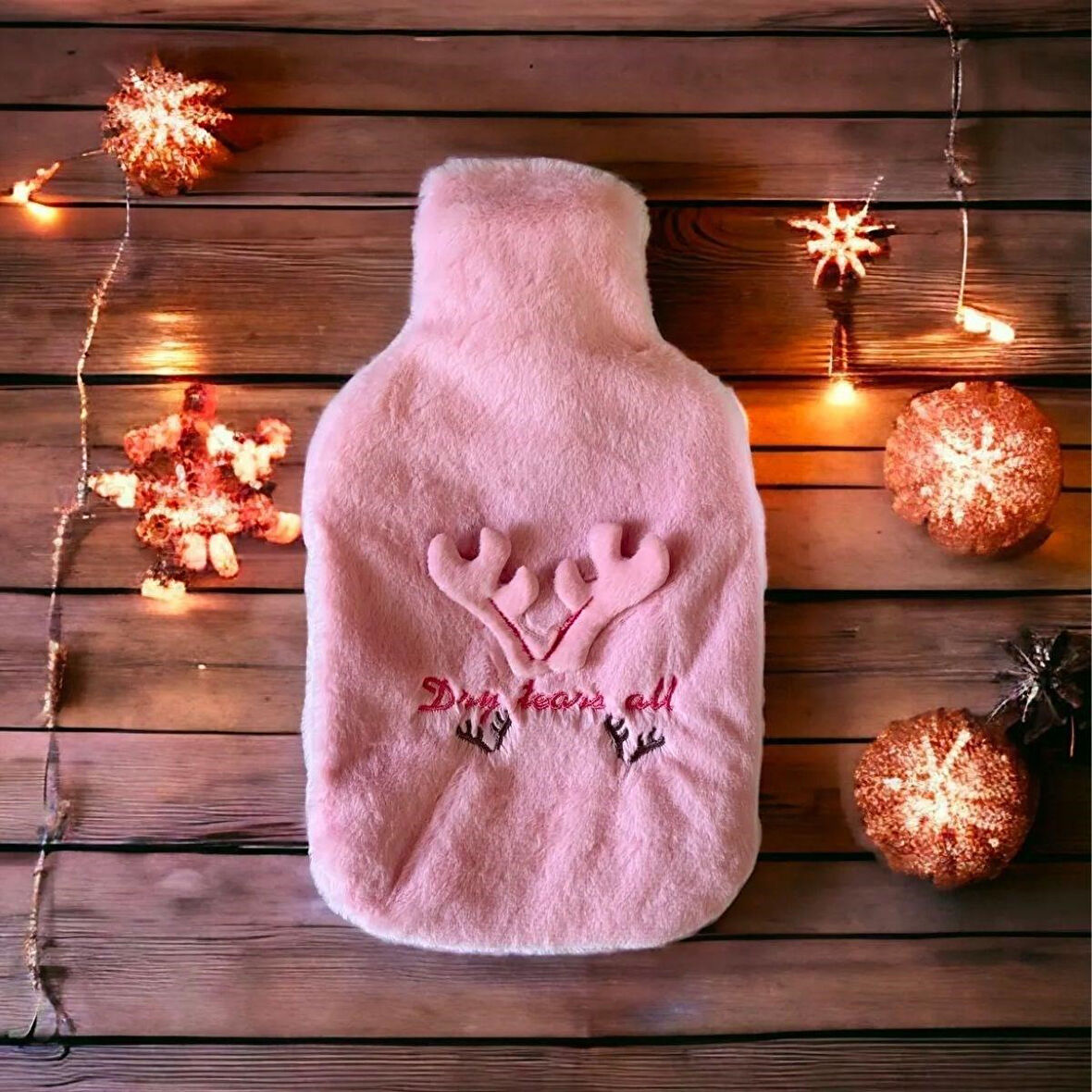 Buffer® 2 Litrelik Geyikli Model Peluş Kılıflı Sıcak Su Torbası