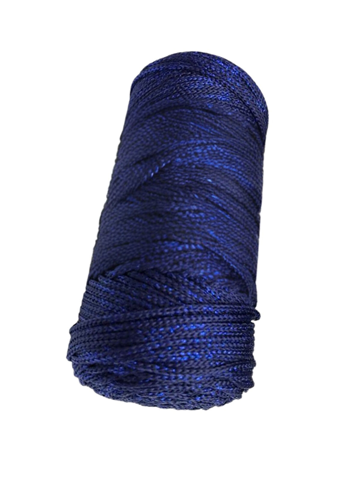 Makrome İpi 3Mm Polyester Lacivert Simli