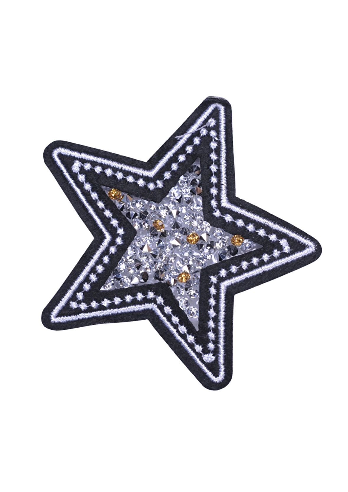 Aplike Ütü İle Yapışan Taşlı Yıldız Arma 5 Cm
