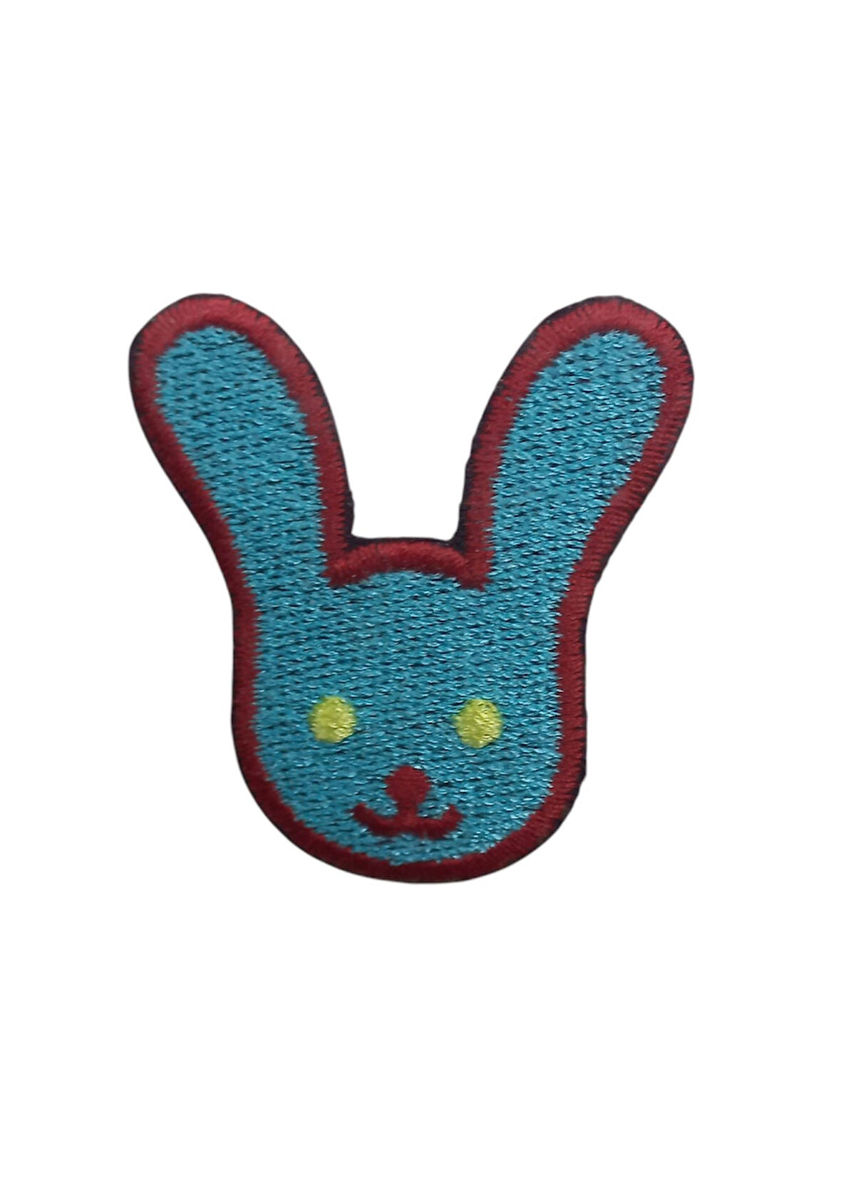 Aplike Ütü İle Yapışan Tavşan Mavi-Kırmızı Arma 4X3 Cm
