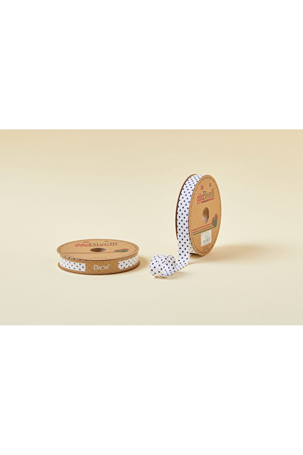 Biye Puanlı Katlı B08 Lacivert 2 Cm 25 Metre %65 %35 Polyester