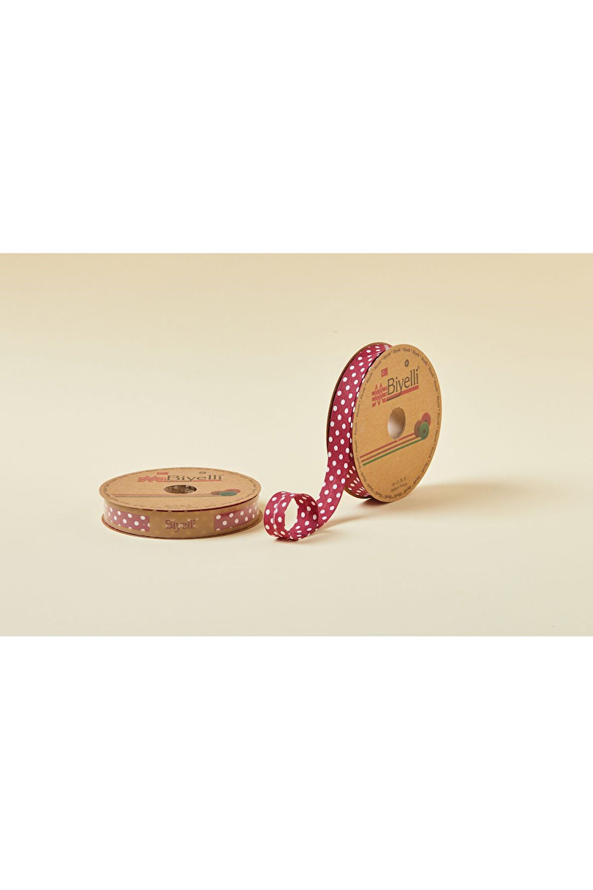 Biye Büyük Puanlı Katlı A11 Bordo 2 Cm 25 Metre %65 %35 Polyester