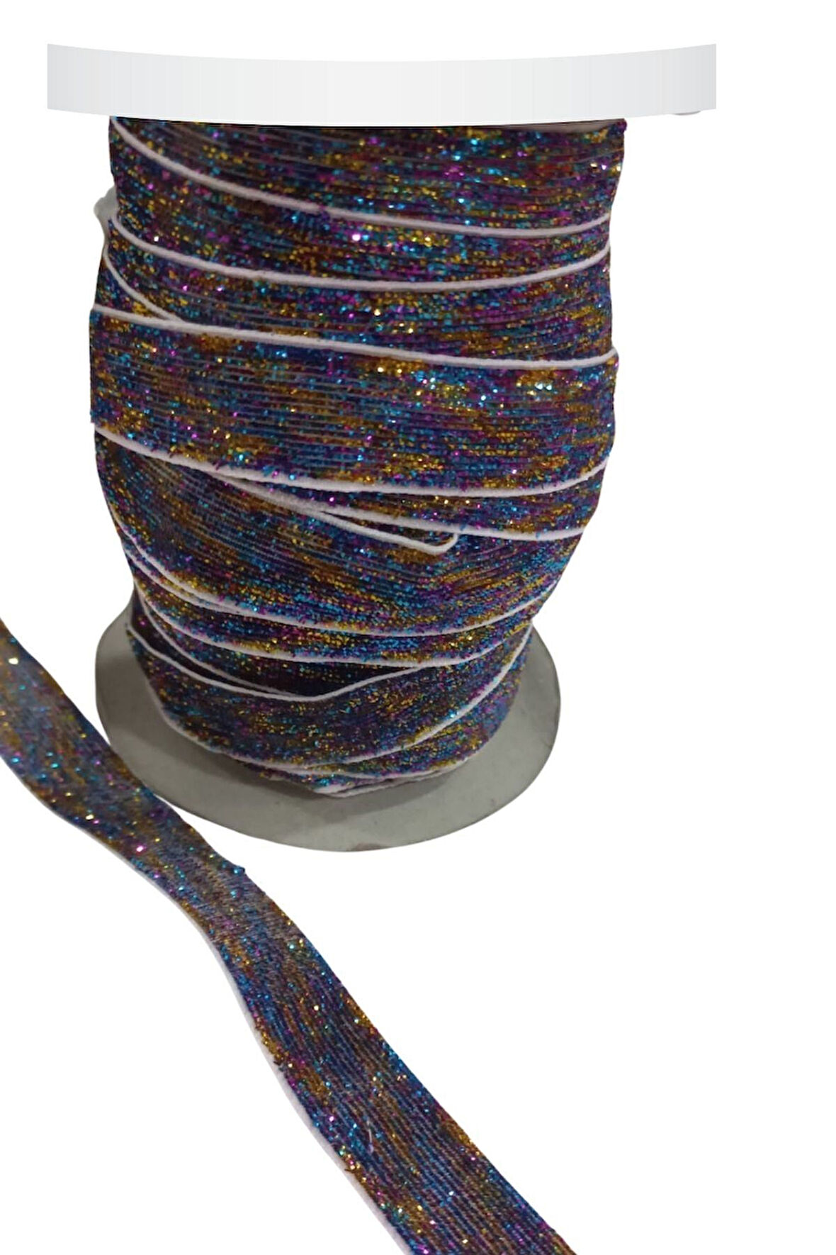 Kadife Kurdele Simli 1,5 Cm Karışık Renk 10 Metre