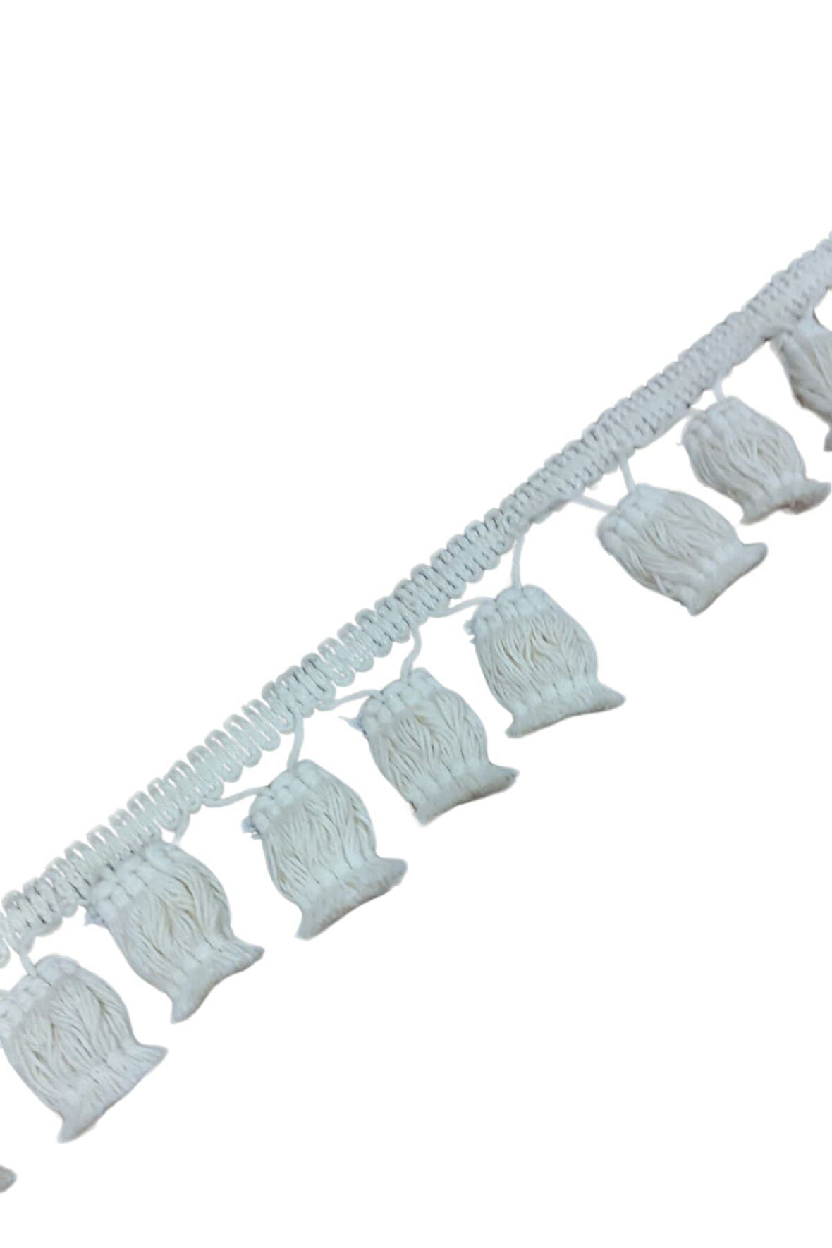 Ponpon Püskül Pamuk En 5 Cm Krem 1 Metre