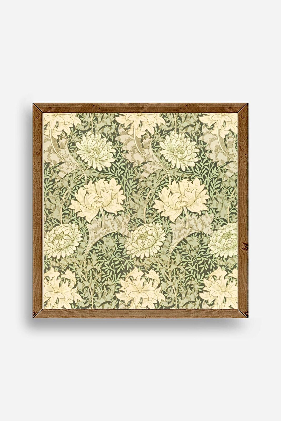 Çiçek Ahşap Çerçeveli Tablo