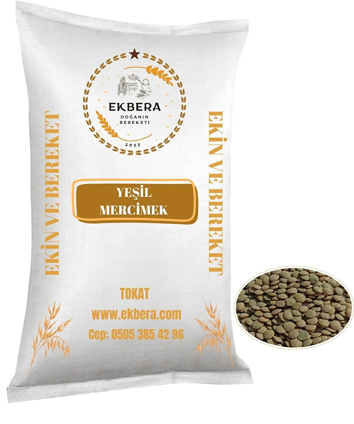 EKBERA - Yerli Yeşil Mercimek – 1 kg
