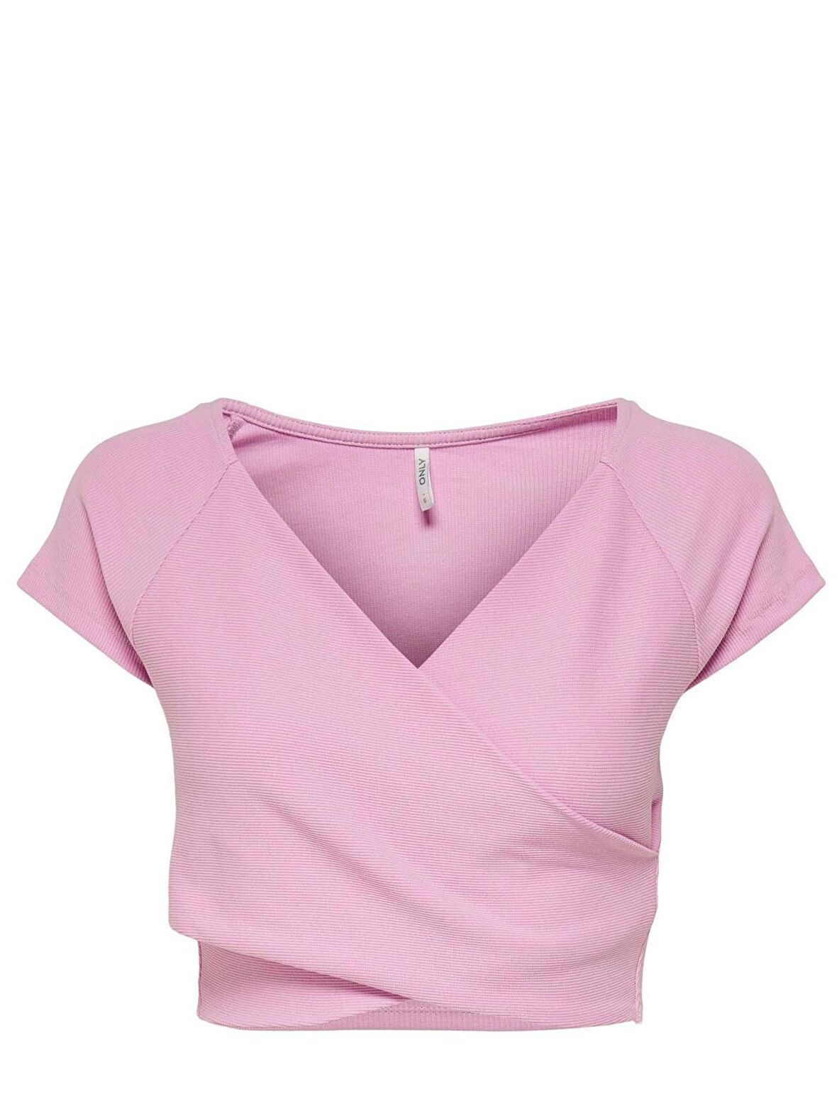 Only Kadın Mavi ve Pembe Short Top Çapraz Crop - 15230889