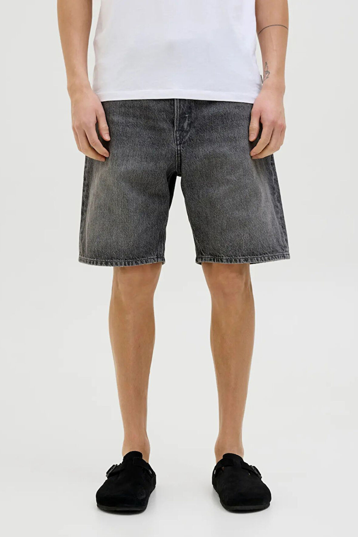 Jack & Jones Erkek Jjıtony Rahat Kesim Siyah Jean Şort - 12269533