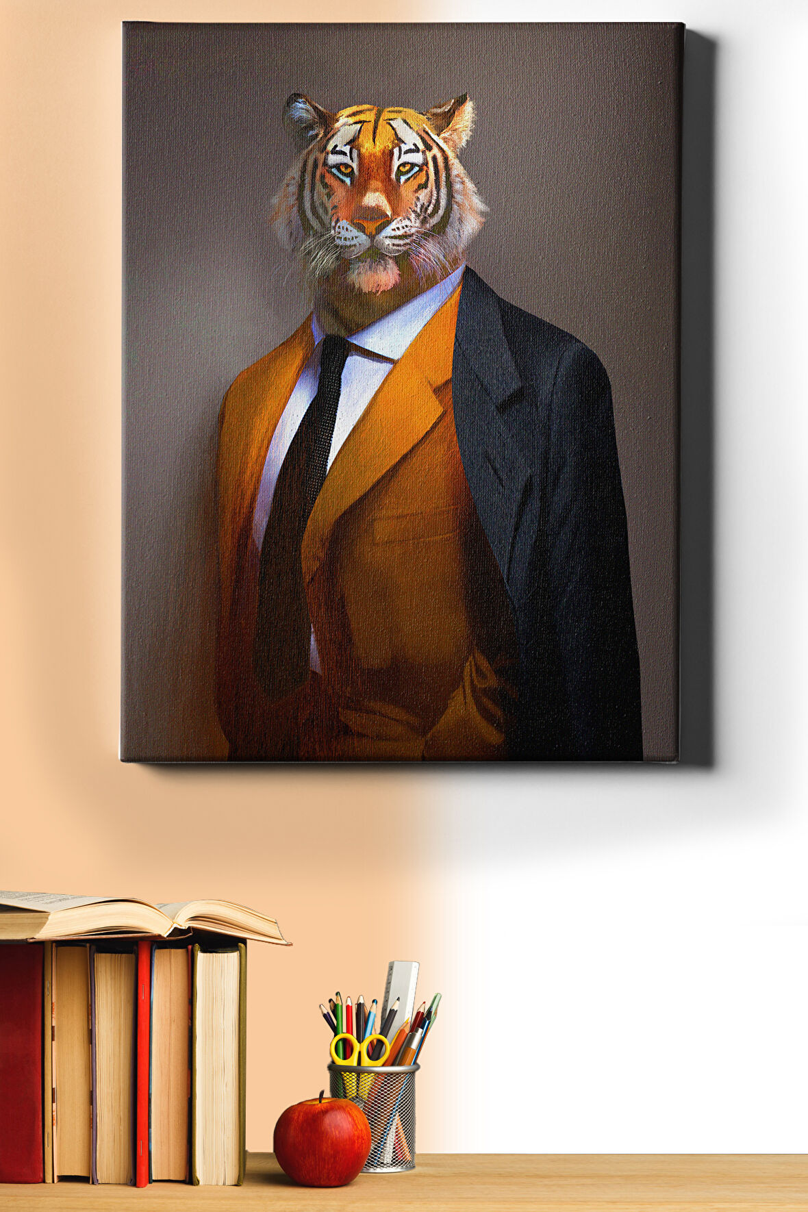 Sayılarla Boyama Seti Kasnaklı Kaplan Adam 60 X 75 Cm
