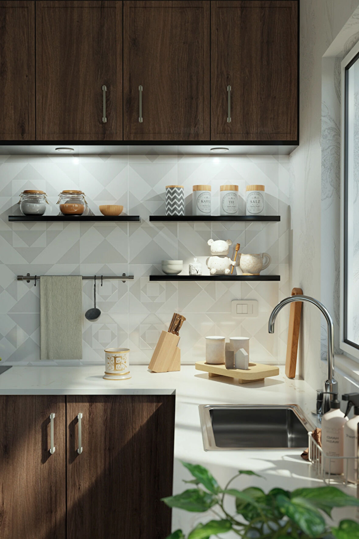 60 Cm 3lü Mat Siyah Mdf Uçan Duvar Rafı Gizli Bağlantı Kitaplık