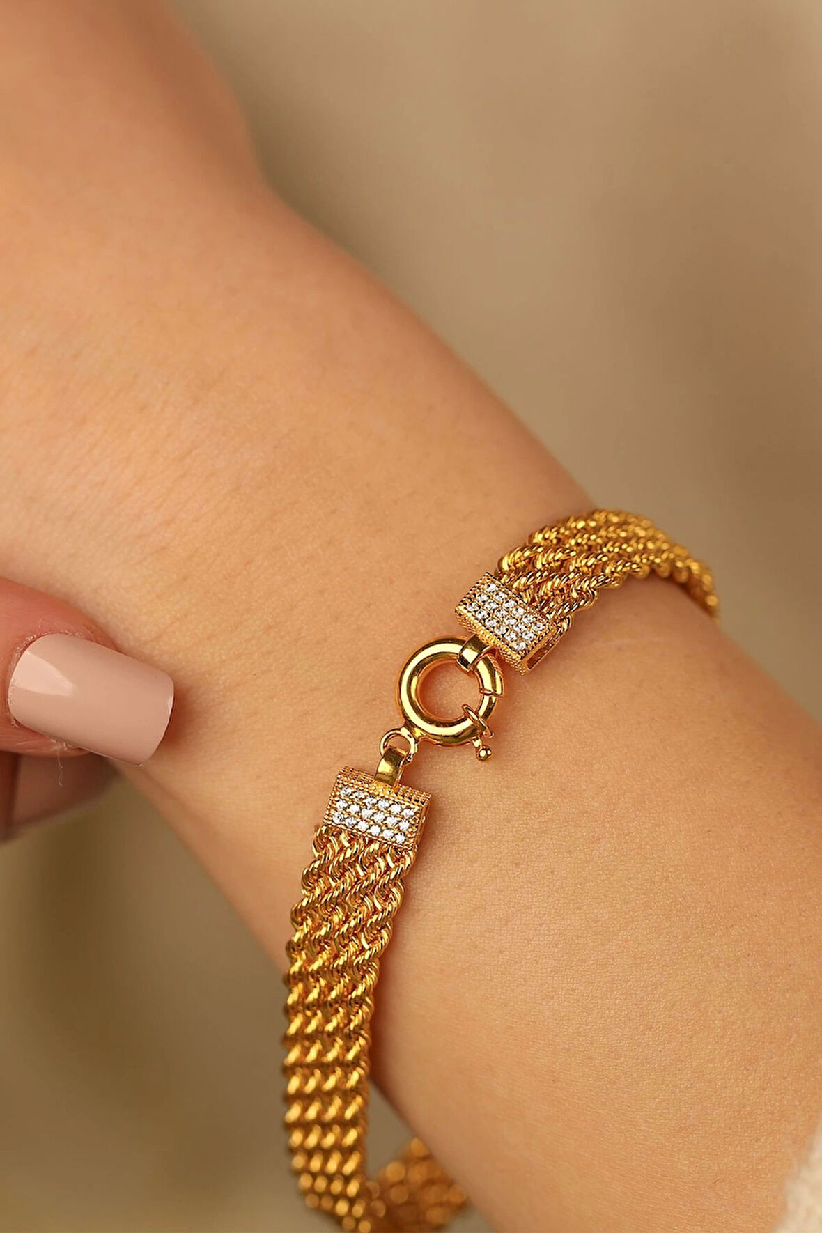 Halatlı Altın Bileklik