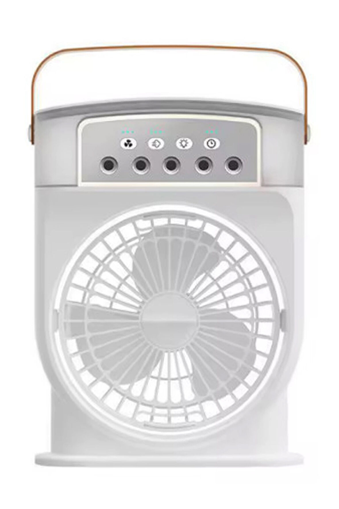 Şarjlı 600 Ml Su Hazneli Taşınabilir Masaüstü Vanilatör Güçlü Fan Ve 2000 Mah Pil Beyaz