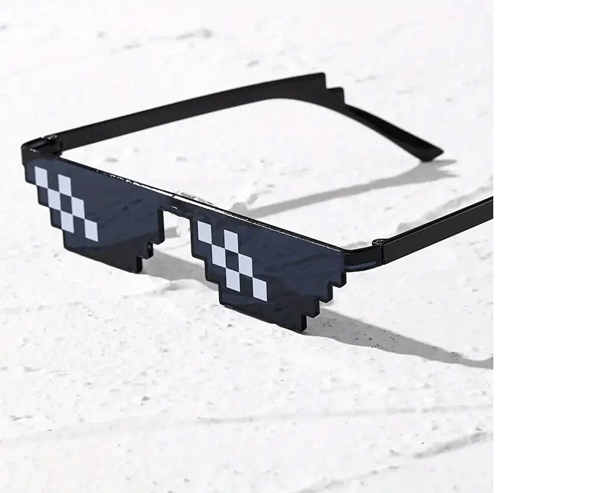 Thug Life Güneş Gözlüğü Mozaik Siyah Kedi Gözlükleri