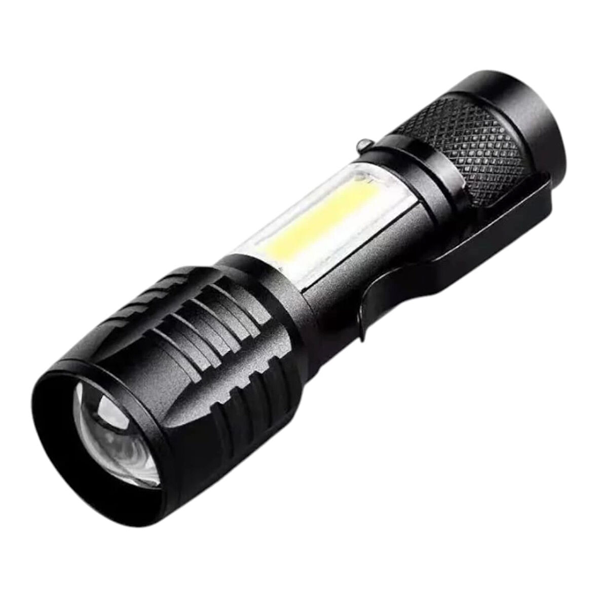 Wison Ws-5454 Taktik El Feneri Usb Şarj Edilebilir Kamp Feneri Cob Zumlanabilir Mini Taşınabilir El