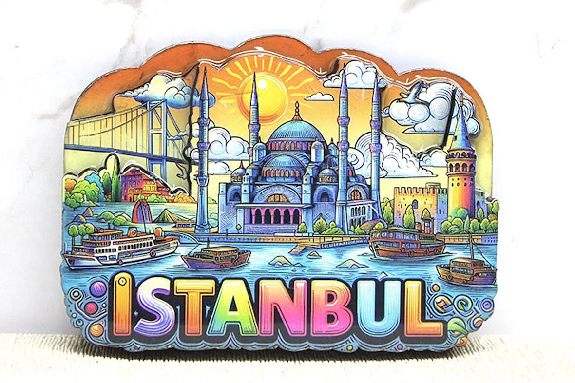 Ahşap İstanbul Temalı Magnet Alk4366
