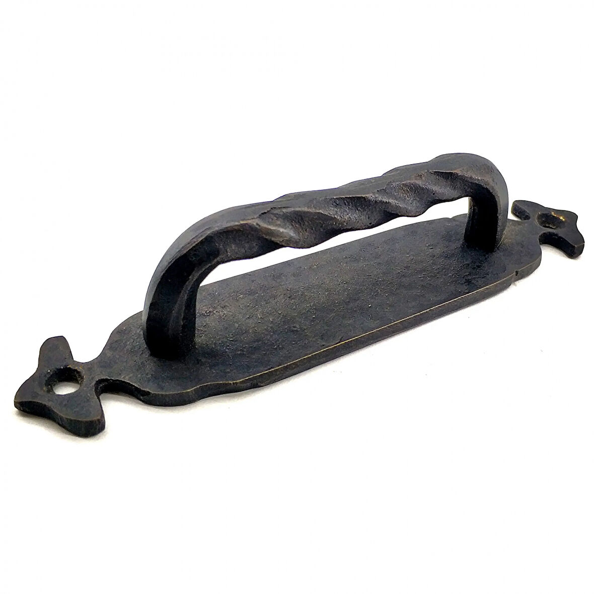 Antika Tarz Dekoratif Pirinç Burgulu Çekme Kol - 148X33 Mm, Oksit