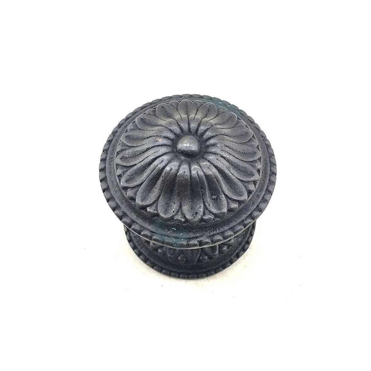 Antika Tarz Dekoratif Pirinç Papatya Kapı Babası - 73Mm, Oksit