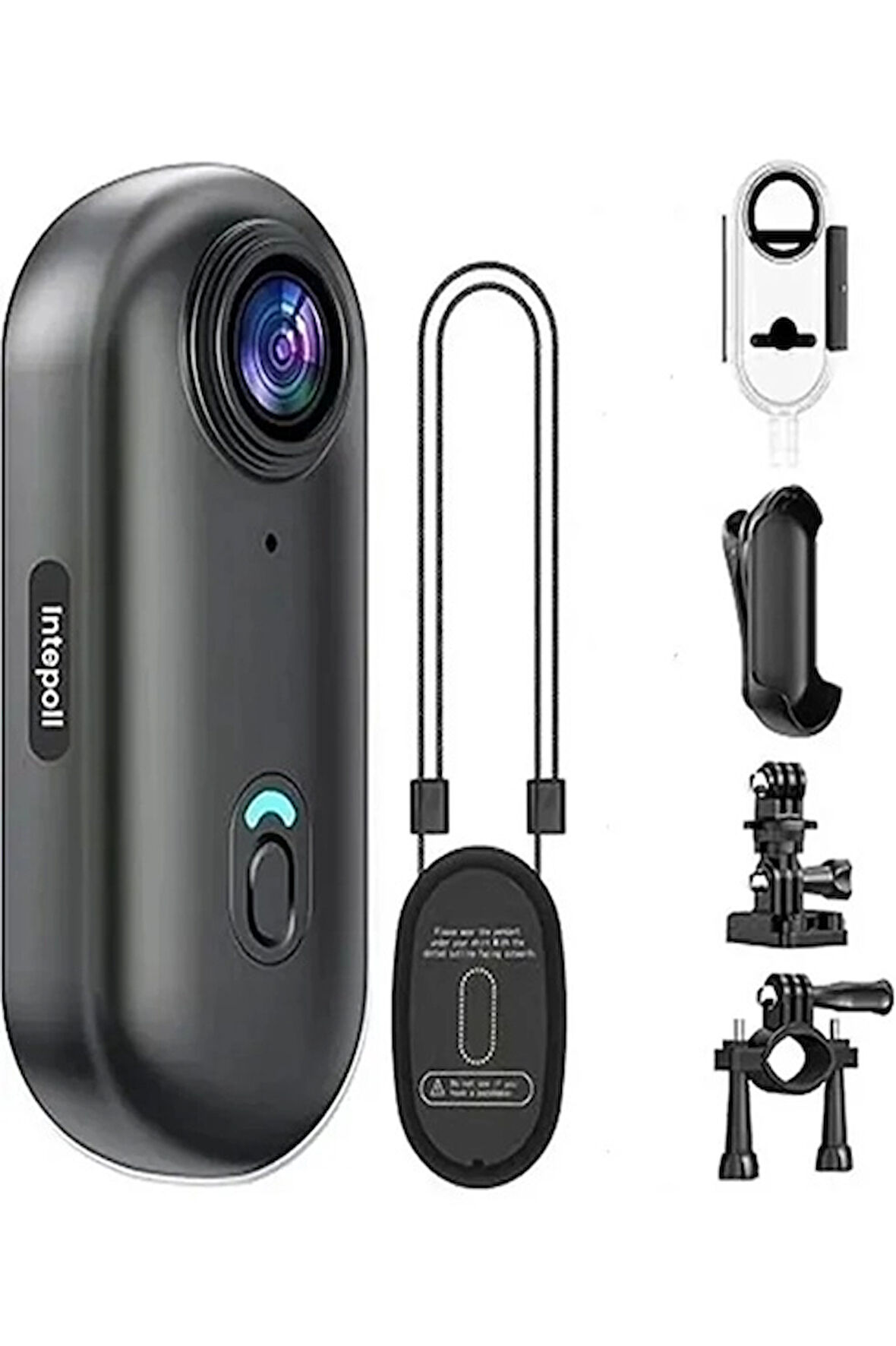 Mini 4K Wıfı Aksiyon Kamerası Vücut Kamerası Giyilebilir Video Kaydedici Hafıza Kartı Dahil