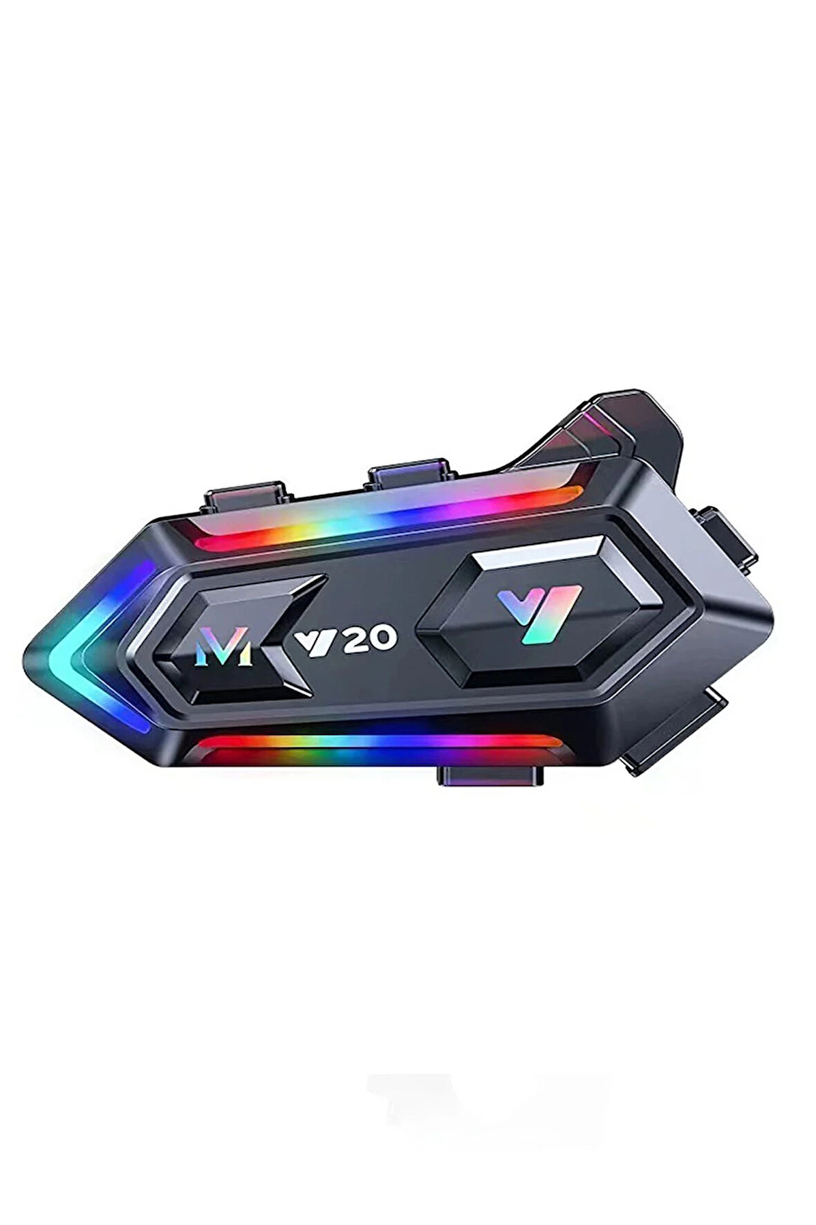 Y20 Motor Kurye Kask Kulaklık Rgb Modlu Bluetooth Motosiklet Kulaklık 5.3 Bluetooth Interkom