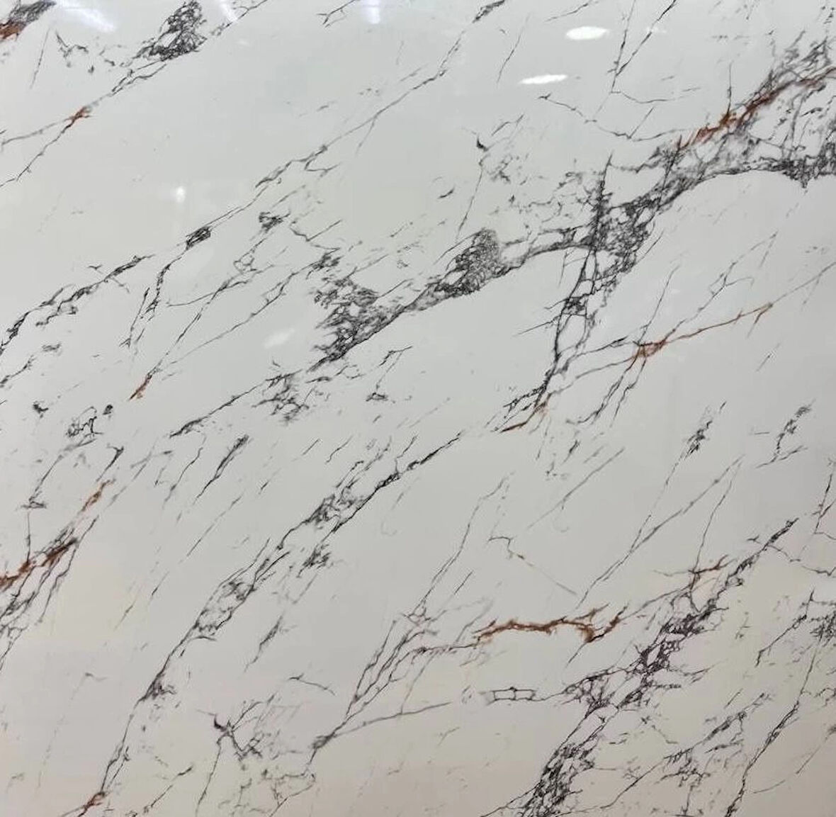 Beyaz Mermer Desenli Yapışkanlı Kaplama Kağıdı Büyük Boy 5 Metre