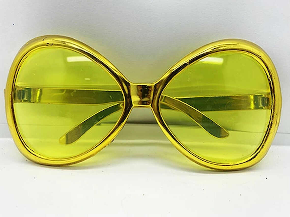 Altın Renk Yeşilçam Nostalji 80Li Yıllar 90Lı Yıllar Parti Gözlüğü 7X16 Cm