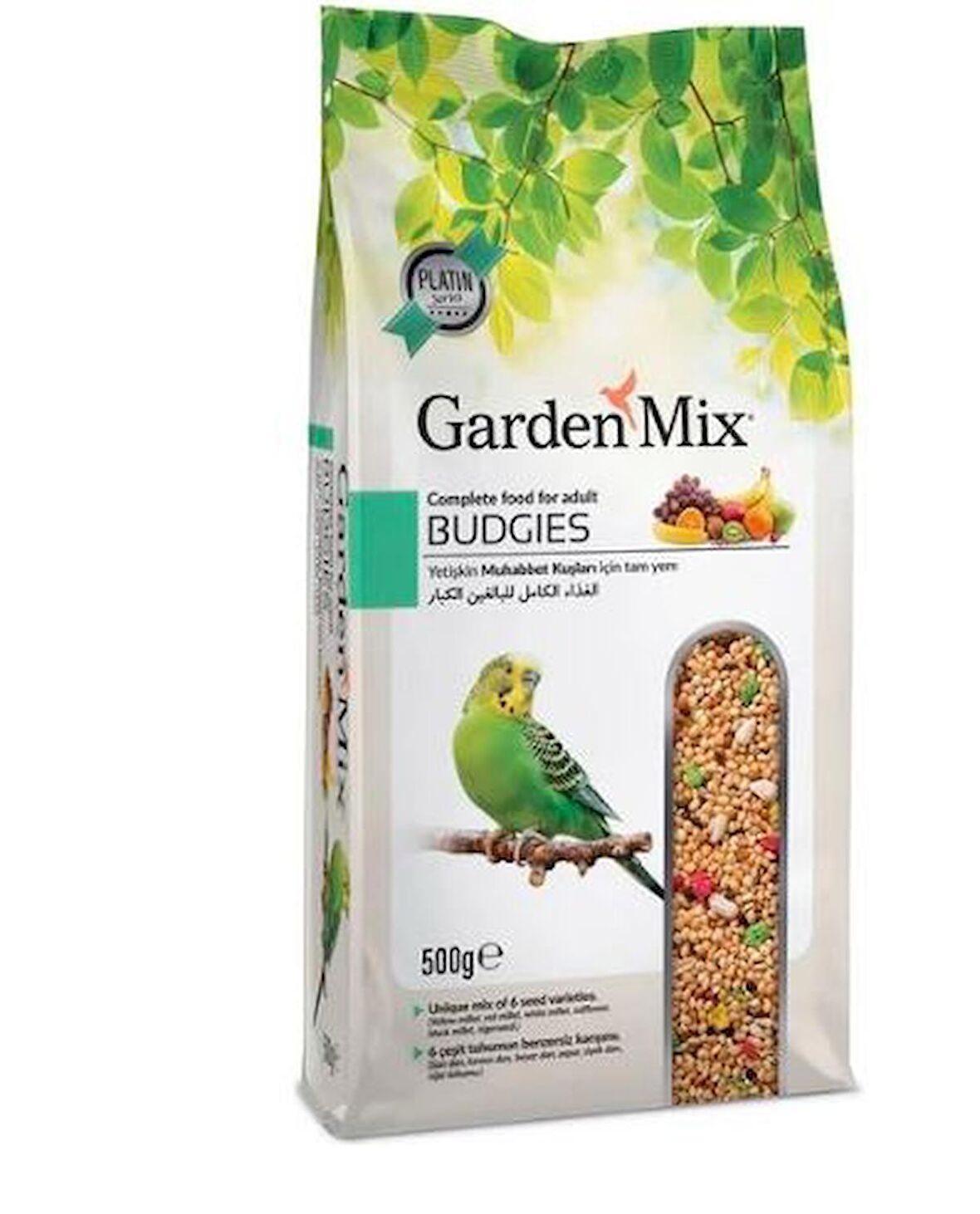 Garden Mi x Meyveli 5 x 500 Gr Muhabbet Kuşu Yemi 